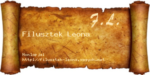 Filusztek Leona névjegykártya